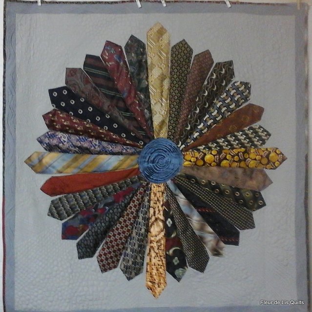 Fleur de Lis Quilts and Accessories: Customer Necktie Quilt ~~ Finished!