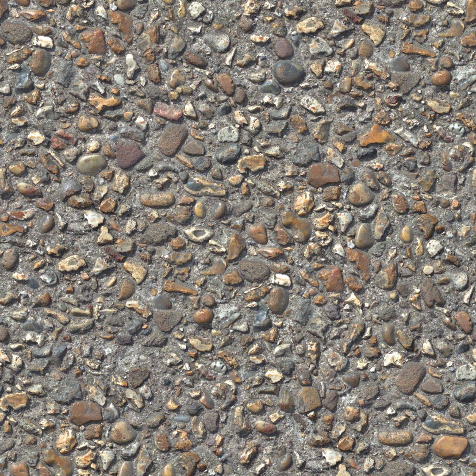 (Concrete cobble stone 3) pebble walkway seamless texture 2048x2048