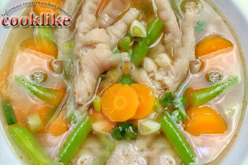 Resep Sop Ceker Ayam Bening Pedas