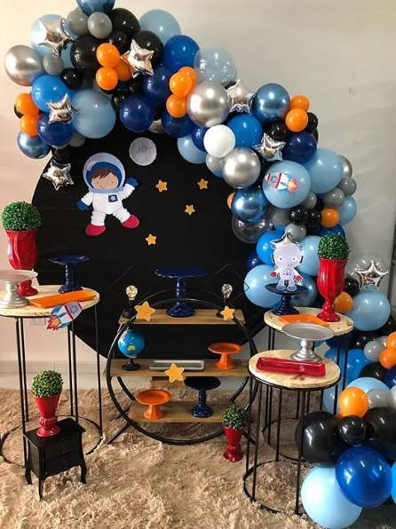 Tacobear 8 Piezas Juego de Decoraciones de Cumpleaños Astronauta de Espacio Decoración de Mesa de Panal Topper de Mesa Centro de Mesa de Panal para Cumpleaños Baby Shower Suministros para Fiesta 