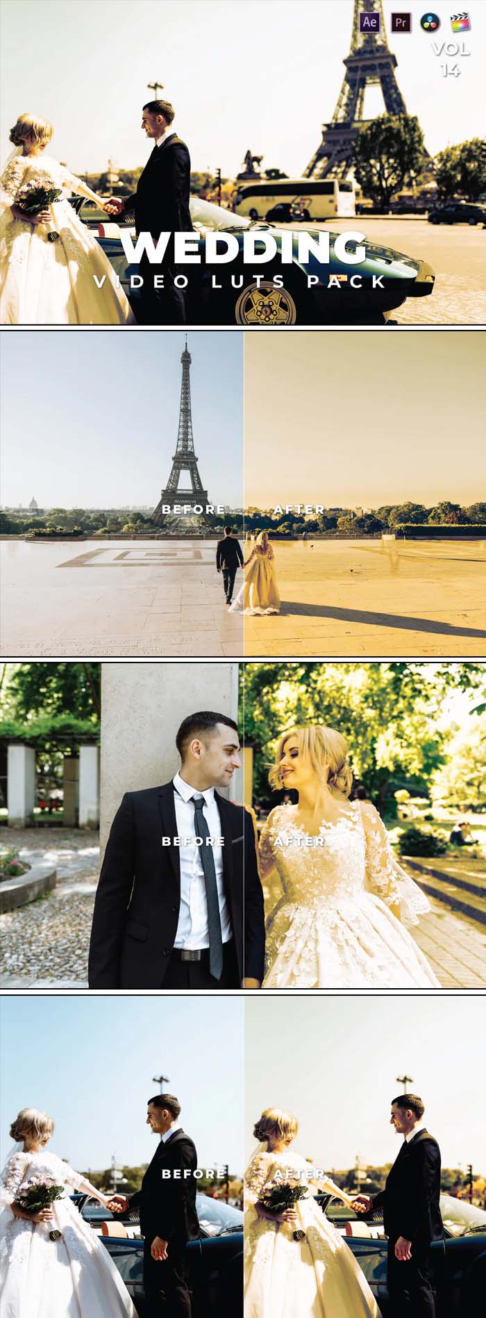 Wedding Pack Video LUTs Vol.14