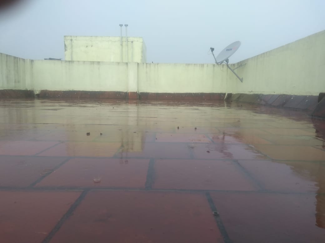 Terrace Garden Rain Effect and Saving Rain Water