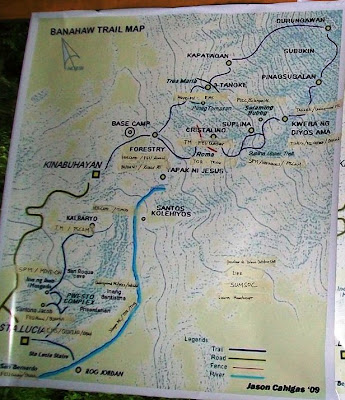 Mt. Banahaw Trail Map, MT BANAHAW, CLIMBING MT BANAHAW, MT BANAHAW WATERFALLS