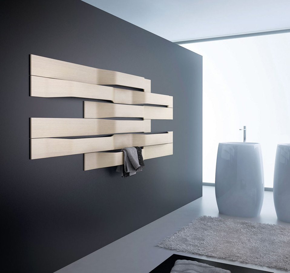 heated wood towel racks