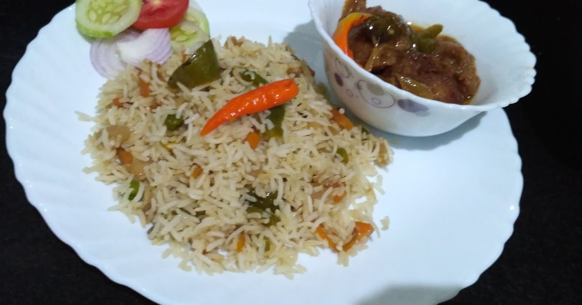 Home Made Chilli Fish and Vegetables Fried Rice