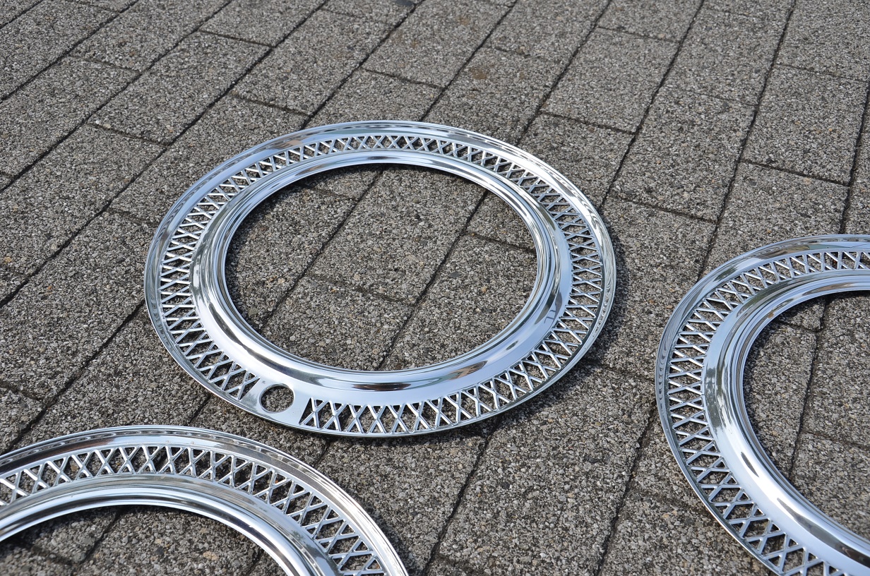 GARAGE VINTAGE Shop Blog NOS Wheel Trim Ring "Small X Pattern"