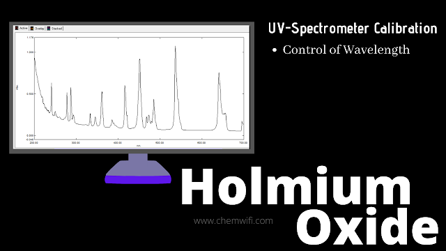 Calibration of UV-Spectrometer by Control  of  Wavelength holmium oxide