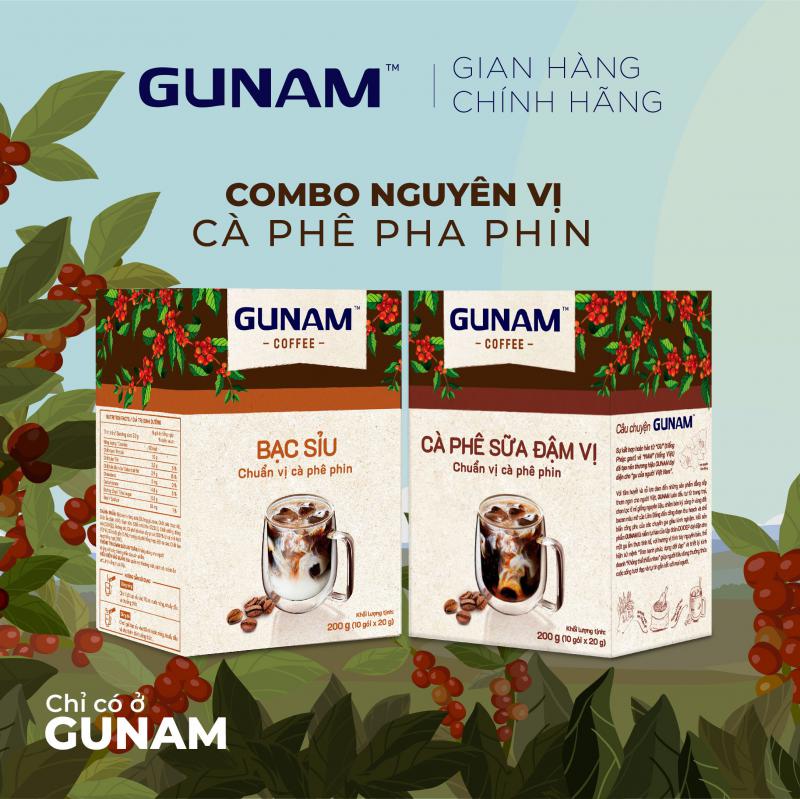 Combo Nguyên Vị – Cà Phê Hoà Tan GUNAM Bạc Sỉu + Cà Phê Hoà Tan GUNAM Đậm Vị