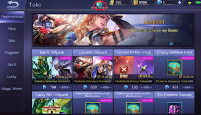 Cara Gift Skin Hero di Mobile Legend Mengirim Skin ke teman terdekat
