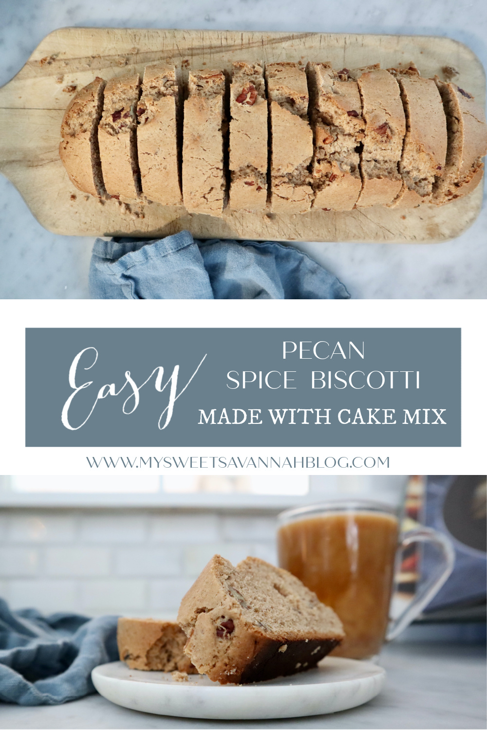 My Sweet Savannah pecan spice biscotti made easy