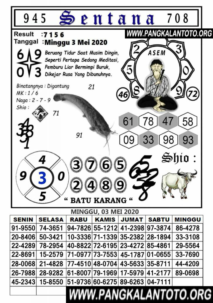 Syair Hk 9 Agustus 2020 Pangkalantoto Terbaru