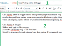 Cara Posting Artikel di Blogger