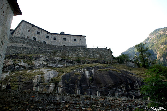 Parte del forte di Bard e della mulattiera