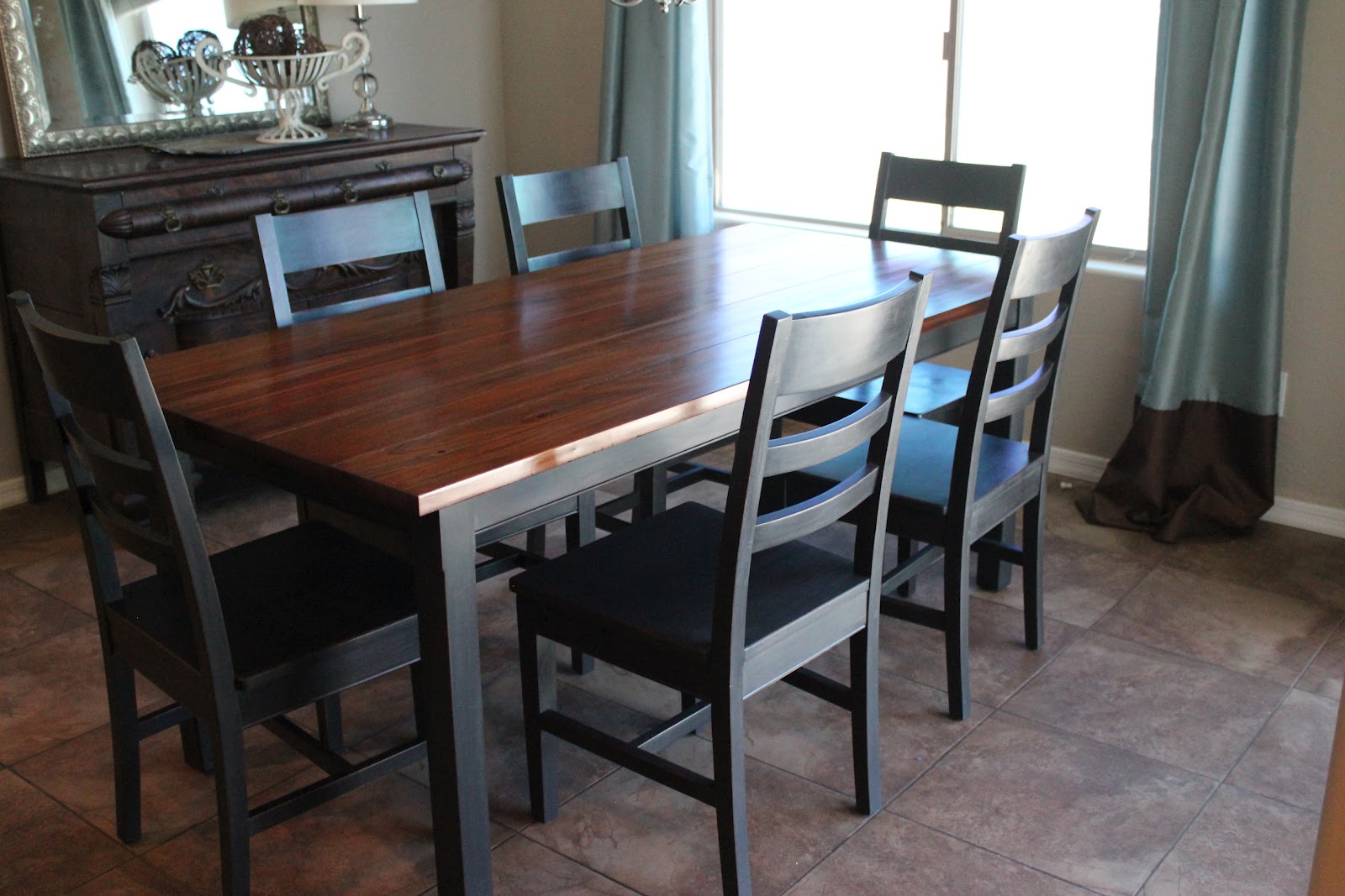 New to You Black and Mahogany Table