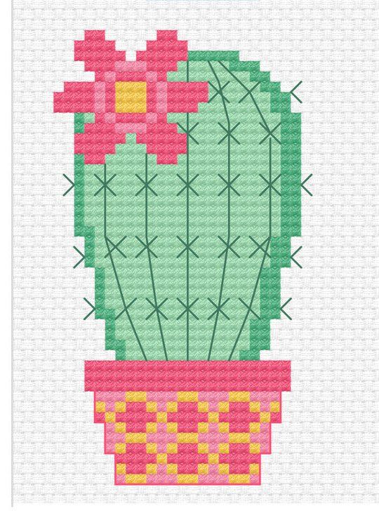 Pra Quem Ama Artesanato: Cactos de Ponto Cruz