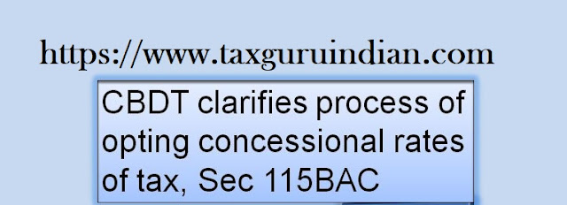 New Income Tax Section 115BAC for the F.Y.2020-21