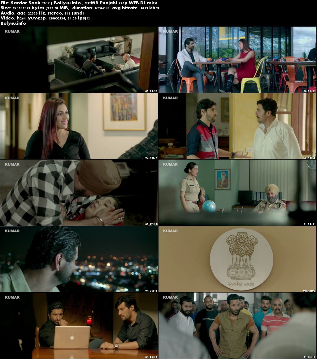 Screen Shoots of Sardar Saab 2017 WEB-DL 900MB Punjabi Movie 720p Watch Online Free at Bolly4u.info