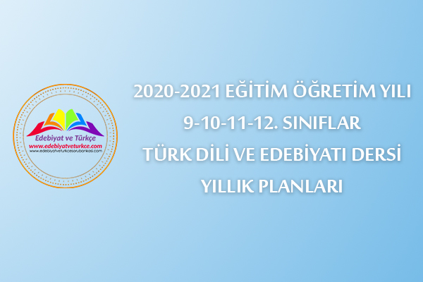 2021 202turk Dili Ve Edebiyati Guncel Yillik Planlari Ekrem Yekrek Word