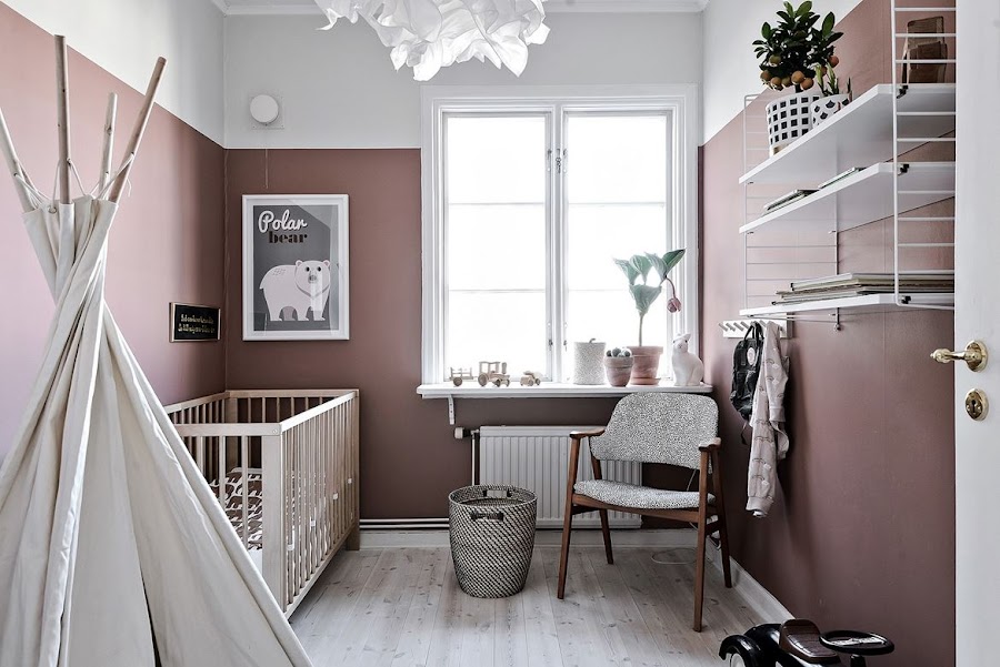 dormitorio infantil, dormitorio rosa, tepee, lamina, decoracion nordica, estilo nordico, escandinavo