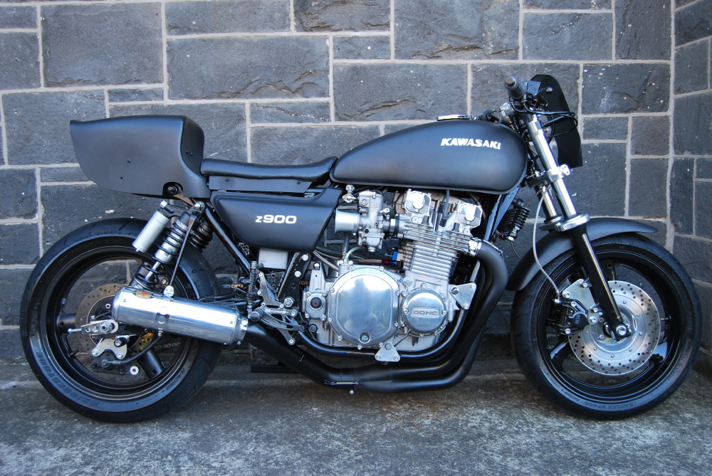 Mercenary Garage Custom Motorcycle DIY Ghetto Engineering Blog: Matte Black  Z900 Racer
