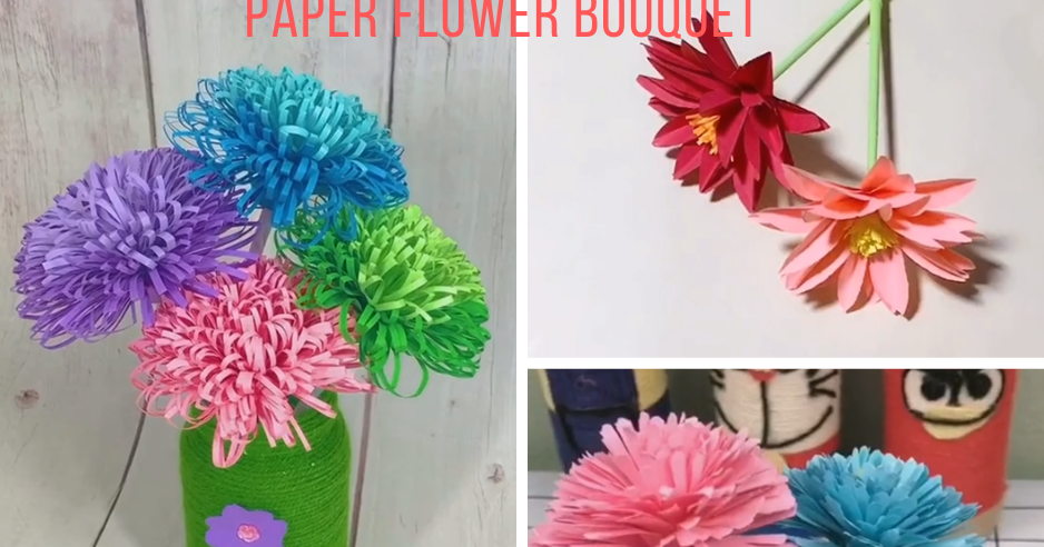 Easy Paper Flower Bouquet - Science Experiments for Kids - Ronyes Tech