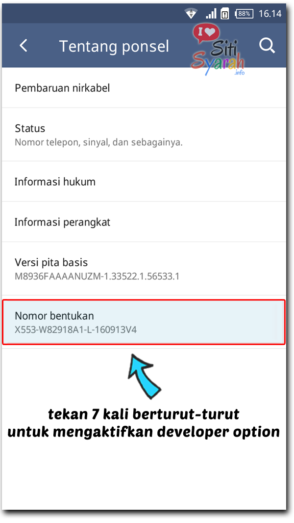 Android Tidak Ada Developer Option