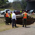 Sorprende enorme hoyo en el kilómetro 144 de la autopista Duarte en Santiago