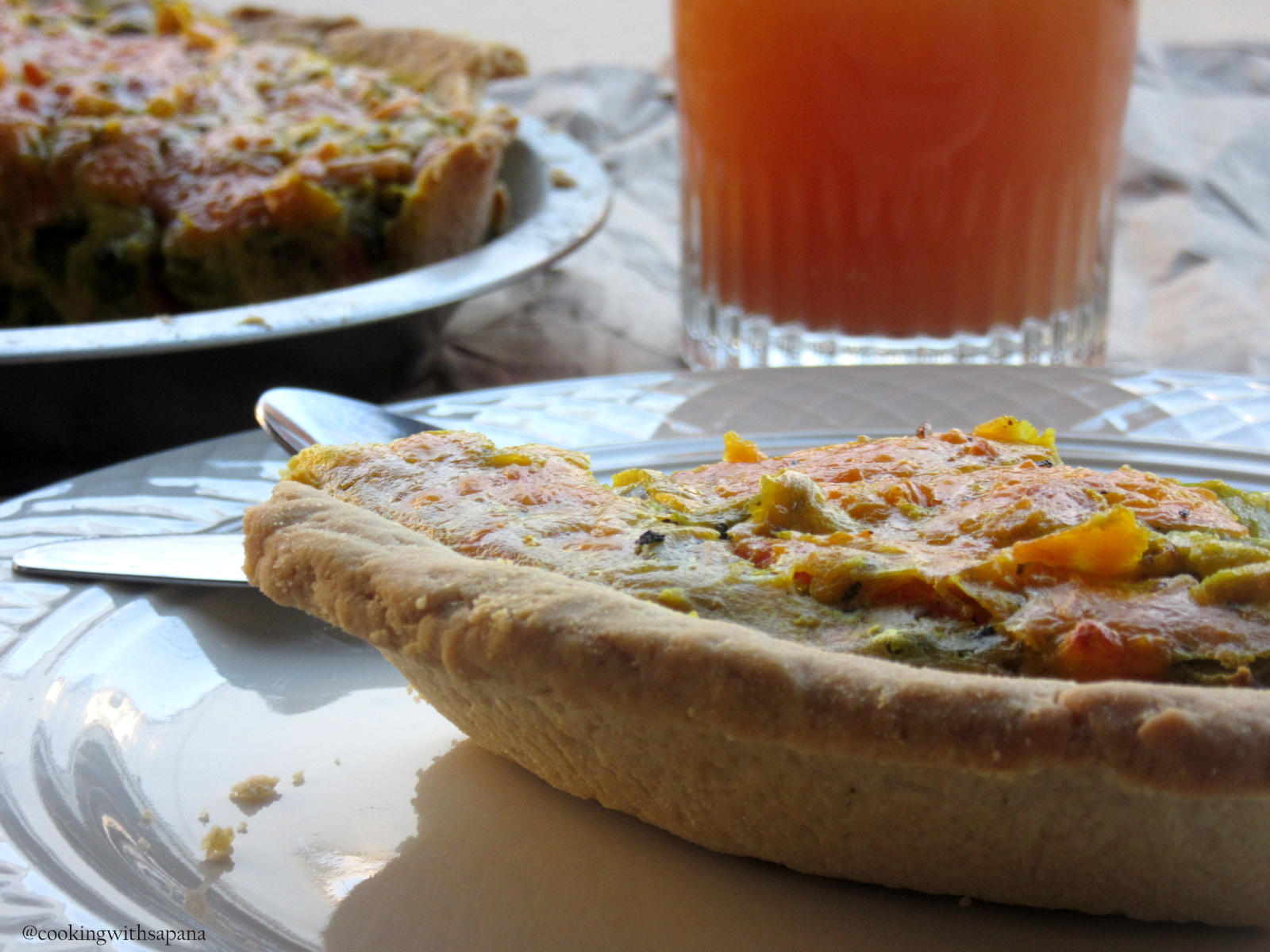 Mushroom and Green Beans Quiche Cooking With Sapana