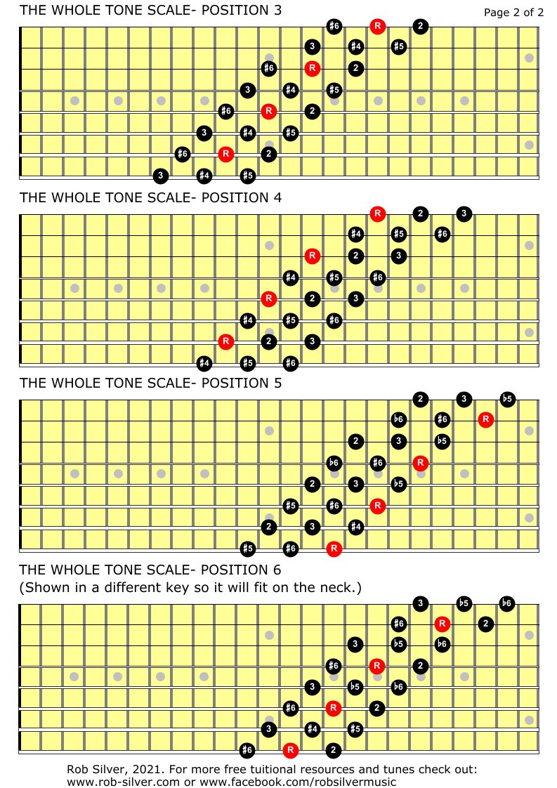 ROB SILVER THE WHOLE TONE SCALE for EIGHT STRING GUITAR