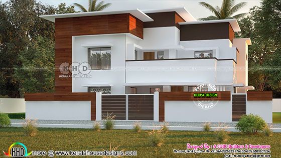 4 bedroom flat roof house architecture