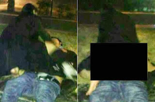 Mulher encontra homem bêbado deitado em calçada e faz s#xo com ele 