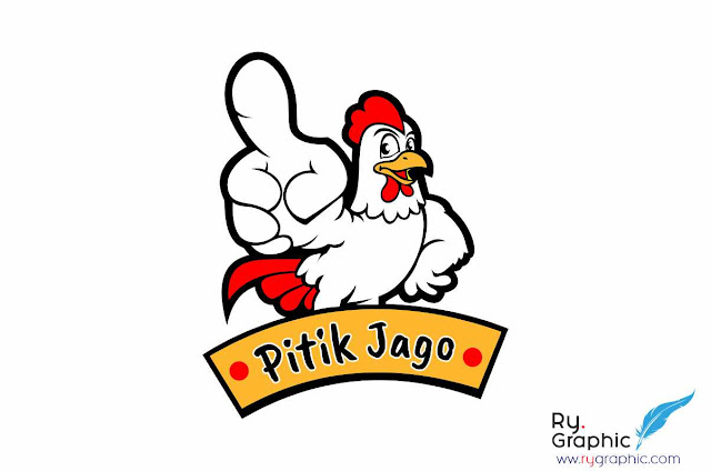 Template Logo Ayam Jago / Rooster Vector eps & cdr