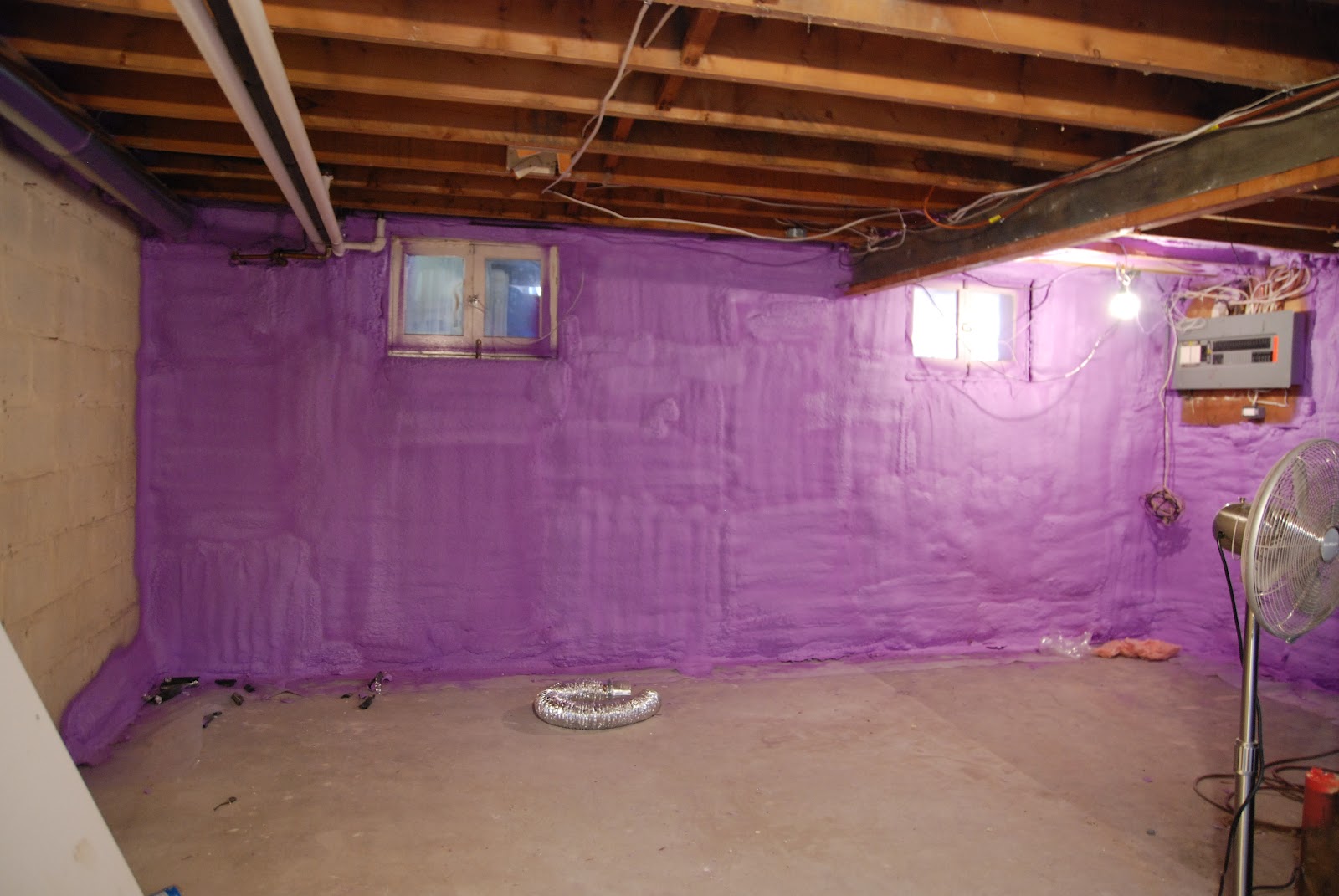 The Basement Spray Foam Fun Rambling Renovators