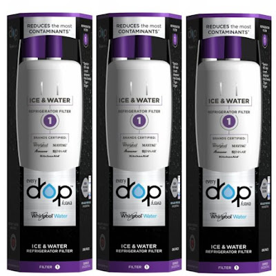 Everydrop Filter 1, Whirlpool Filter 1, EDR1RXD1, P8WB2L/P8RFWB2L, refrigerator water filter (Pack of 3) $95.99 water filters
