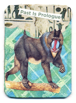 collaged artist trading card