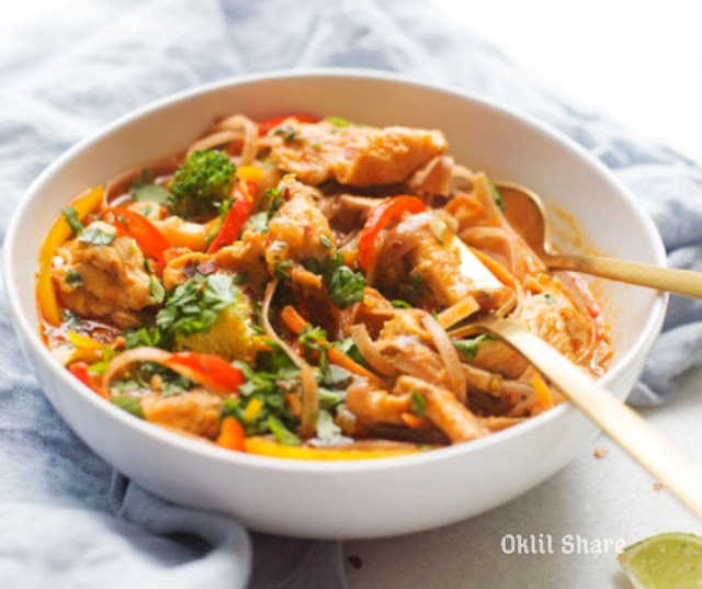 Chicken Panang Curry Noodle Bowls