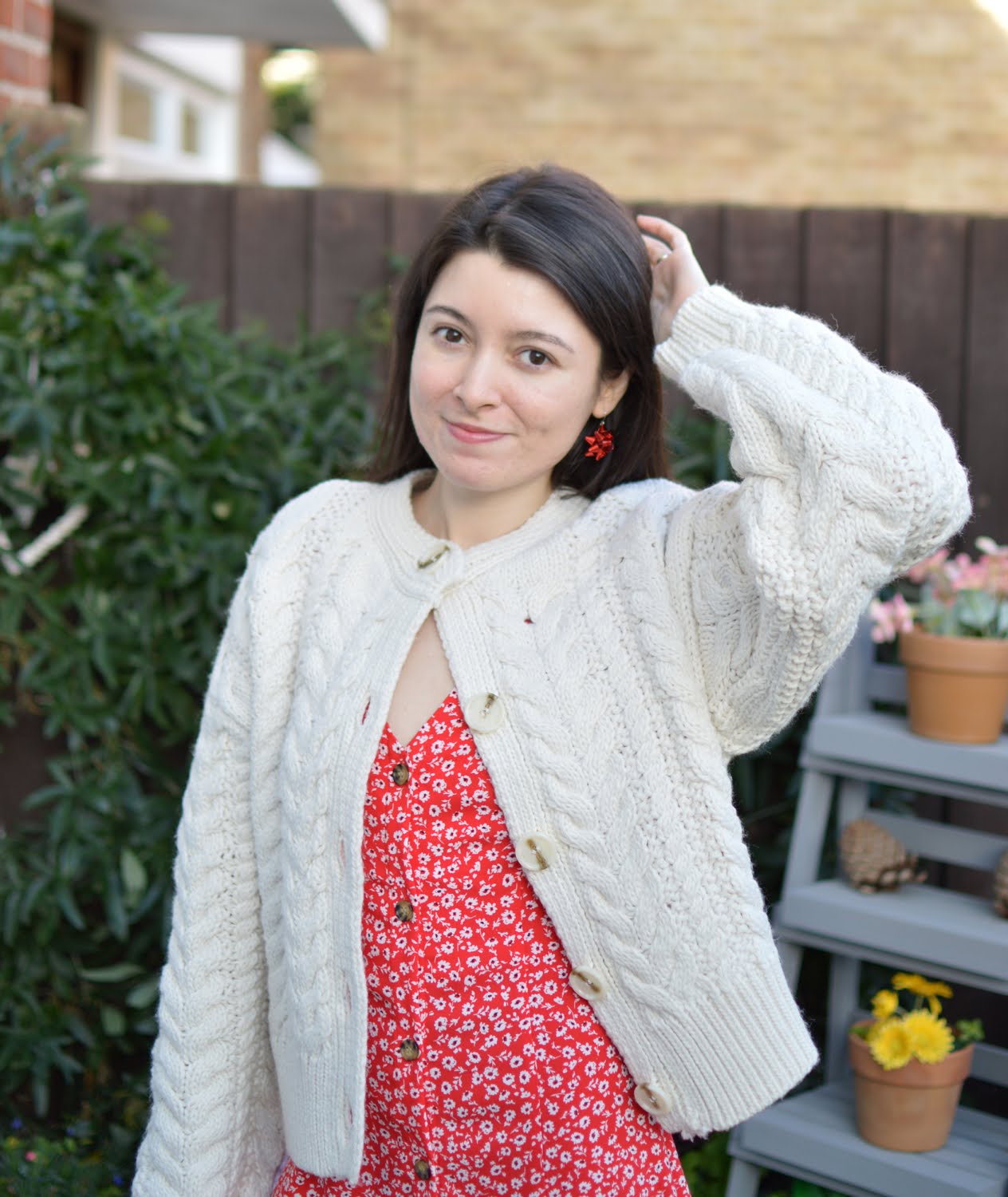 Red Dress & Cardigan Inspirations have I none