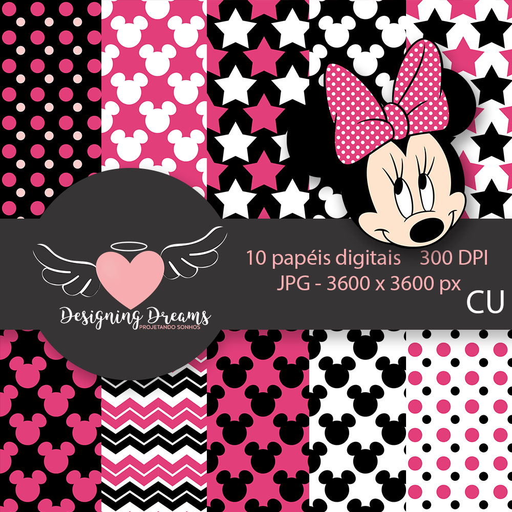 Kit digital Minnie Rosa Gratis para baixar - Cantinho do blog