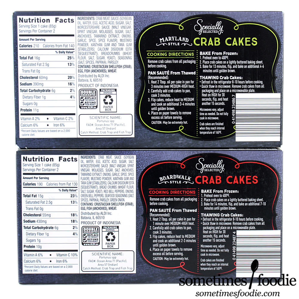 Sometimes Foodie Maryland and Boardwalk Style Crab Cakes Aldi 4.99 each