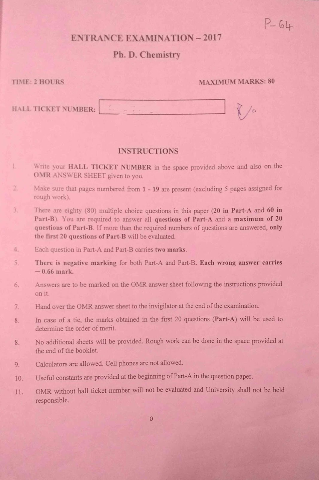 phd entrance exam sample paper hindi