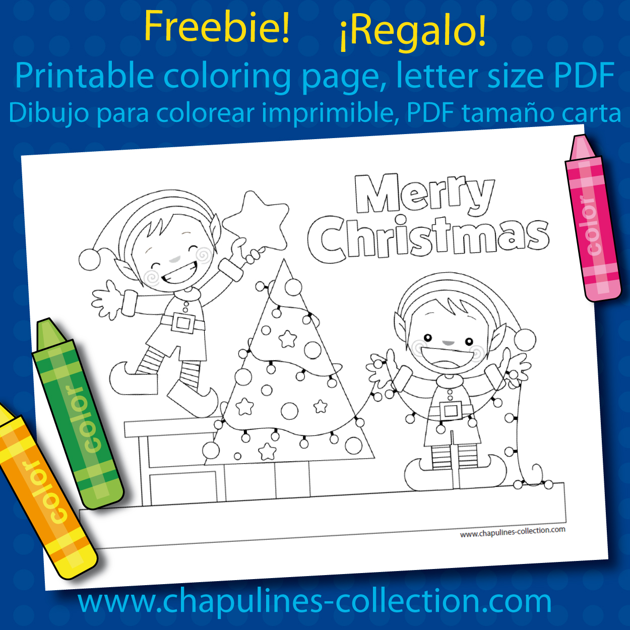 Chapulines Collection Christmas Coloring Page