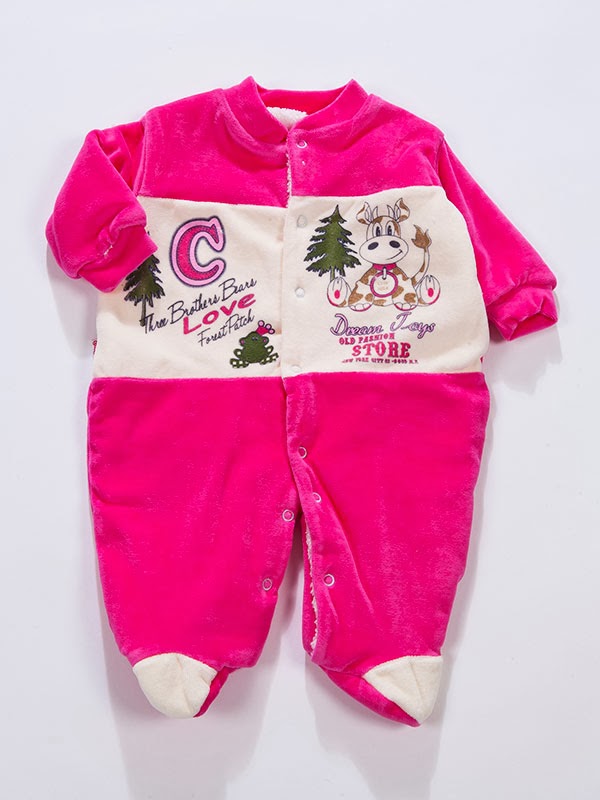 SEREN BEBEK DÜNYASI Baskılı Velsoft Kadife Tulum