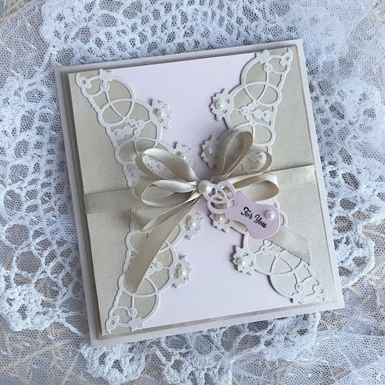Creating from the Heart Any Occasion Elegant Pink and Gold Card