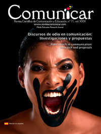 Discursos de odio en comunicación: Investigaciones y propuestas.  Comunicar 71 (2022-2): call for paper. Revista Comunicar @Rev_Comunicar