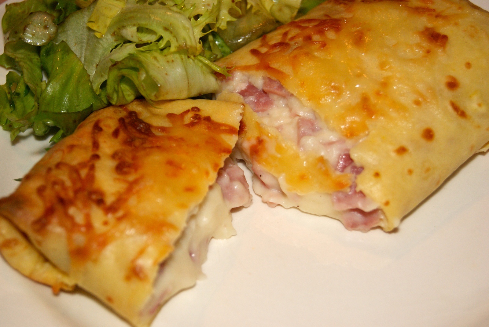recette Crepe à la béchamel et au jambon Dessert Rapide