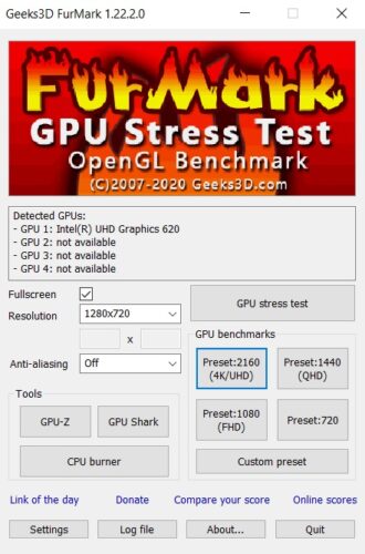 그래픽 카드를 테스트하는 GPU 스트레스 테스트 도구