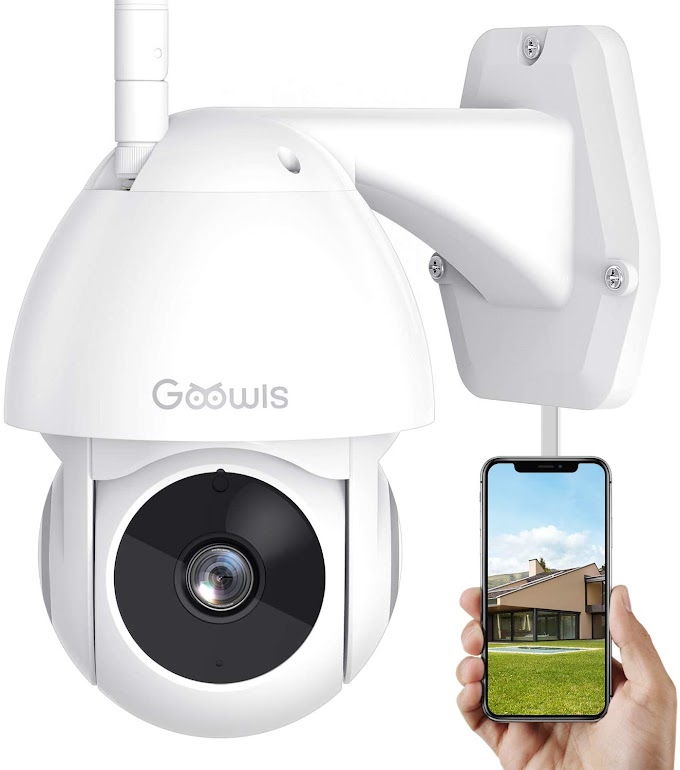 Security Camera Outdoor, Goowls 1080P HD Pan/Tilt WiFi Home