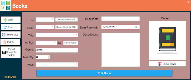 C# Library Management System Source Code - Edit Book
