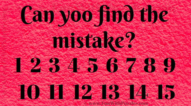 Can you find the mistake? 1 to 9