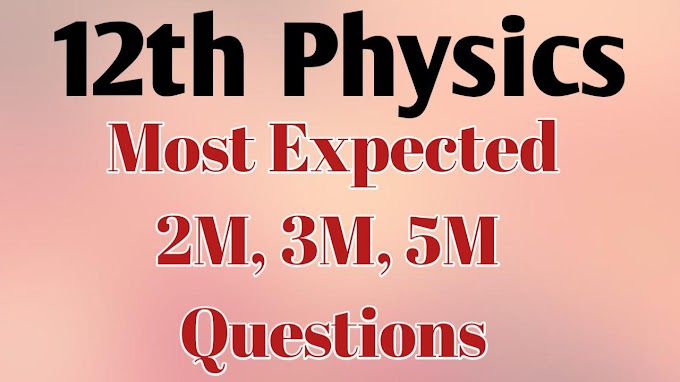12th Physics Most expected Questions 